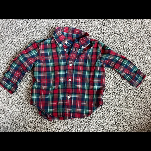 Ralph Lauren plaid button 12m - Picture 1 of 1